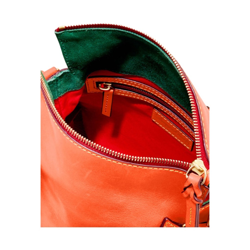 Dooney & Bourke Florentine Leather Satchel Pumpkin Spice - Picture 12 of 16